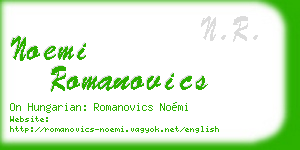 noemi romanovics business card