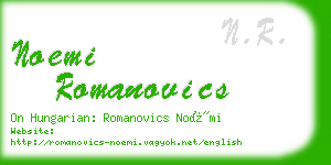 noemi romanovics business card